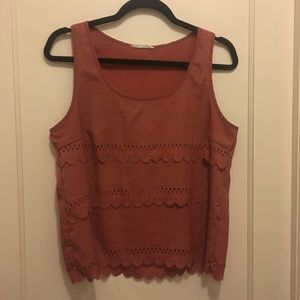 Lush Blouse- Rust colored M/L size